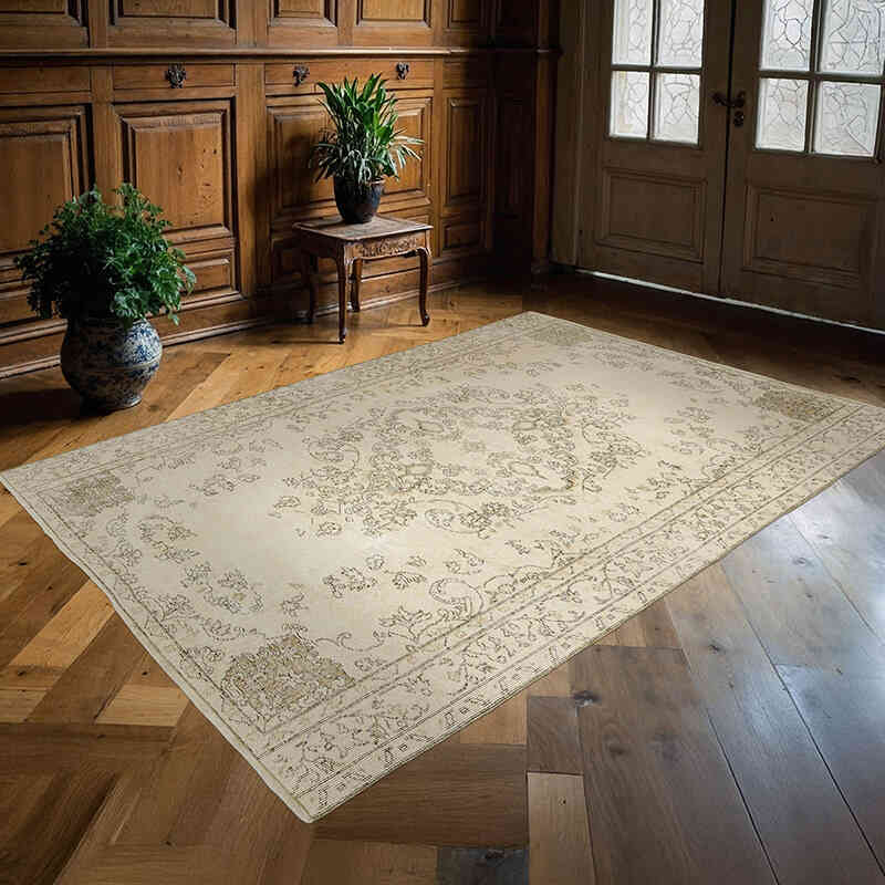 Alfombra Vintage Turca Anudada a Mano - 174 cm x 243 cm - K0070948