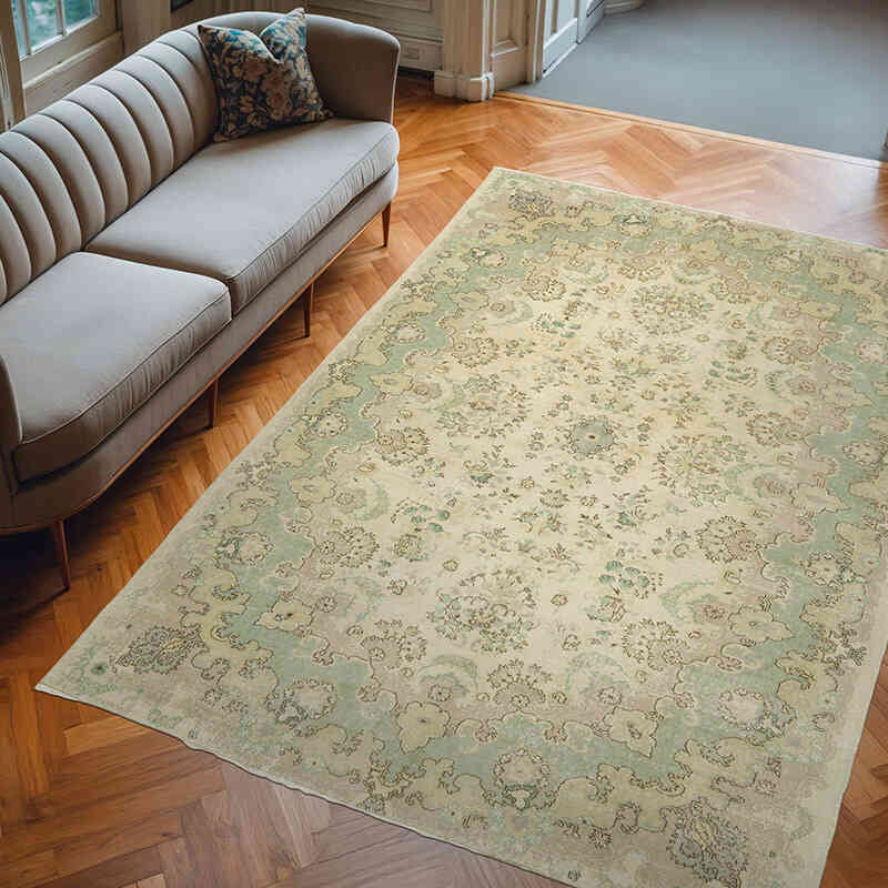 Vintage Turkish Hand-Knotted Rug - 7'  x 9' 9" (84" x 117") - K0070951