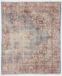 El Dokuma Vintage Halı - 89 cm x 106 cm