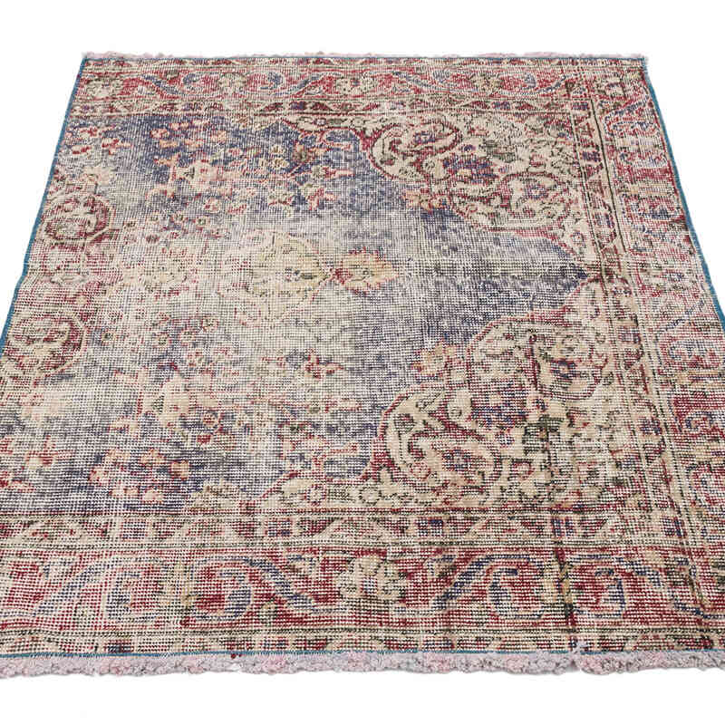 El Dokuma Vintage Halı - 89 cm x 106 cm - K0070966