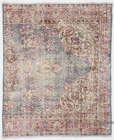 El Dokuma Vintage Halı - 89 cm x 106 cm