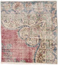 El Dokuma Vintage Halı - 81 cm x 87 cm