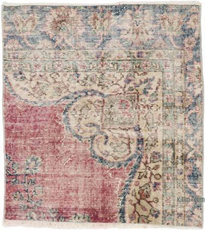 El Dokuma Vintage Halı - 81 cm x 87 cm