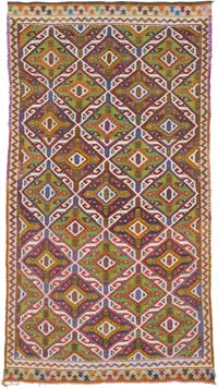Vintage Anatolian Jijim Rug - 5' 8" x 10' 2" (68" x 122")