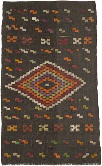 Vintage Anatolian Kilim Rug - 5' 3" x 8' 5" (63" x 101")