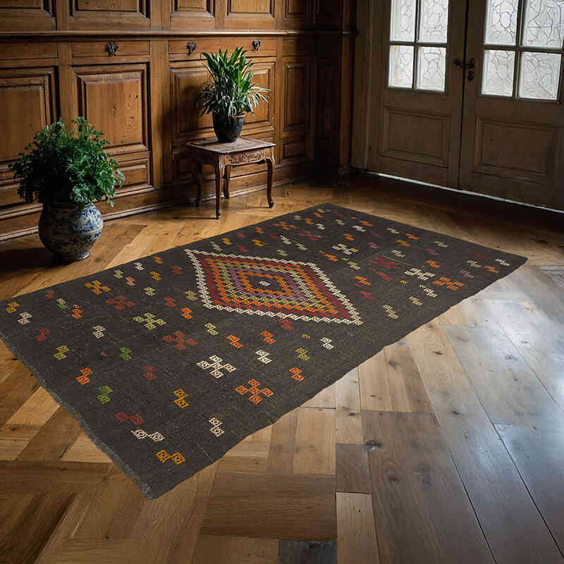 Alfombra Vintage Anatolian Kilim - 160 cm x 256 cm - K0070981
