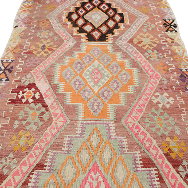 Alfombra Kilim Tribal Vintage - 138 cm x 331 cm - K0070982