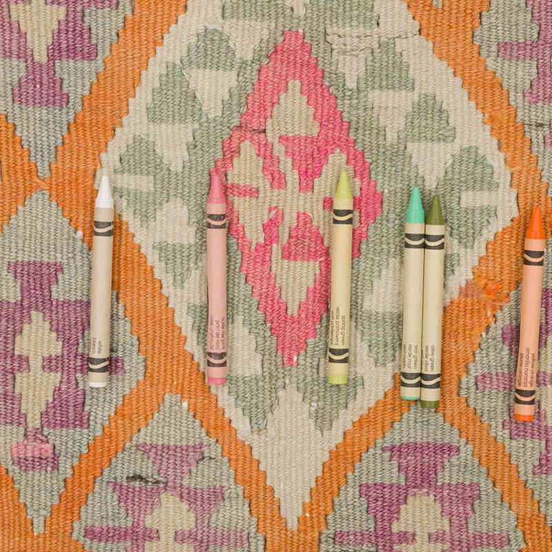 Alfombra Kilim Tribal Vintage - 138 cm x 331 cm - K0070982