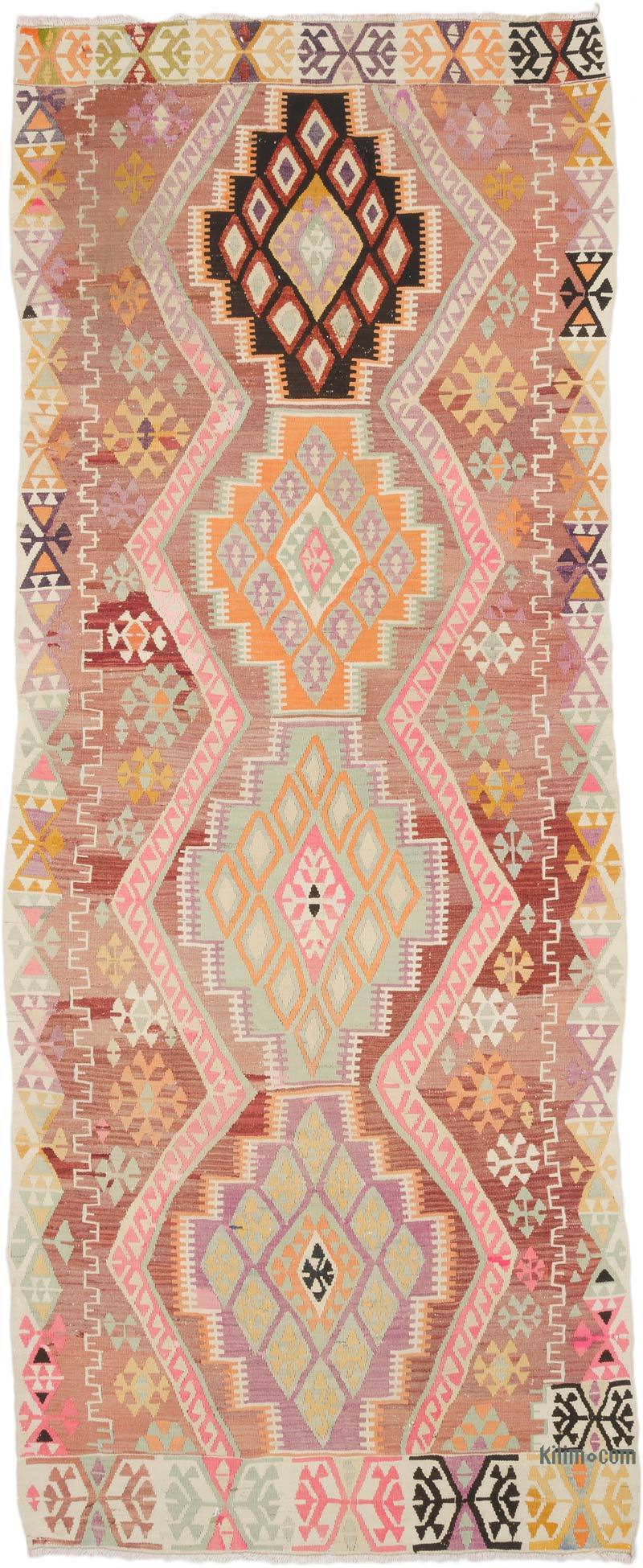 Alfombra Kilim Tribal Vintage - 138 cm x 331 cm - K0070982