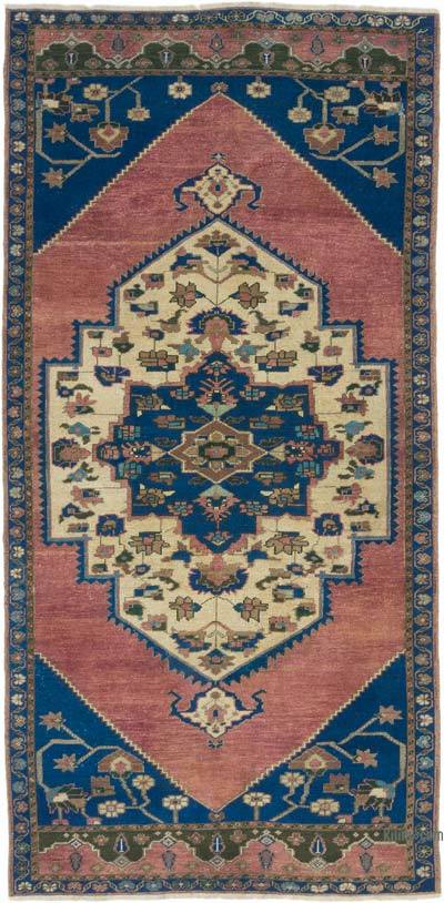 Alfombra Vintage Turca Anudada a Mano - 127 cm x 261 cm