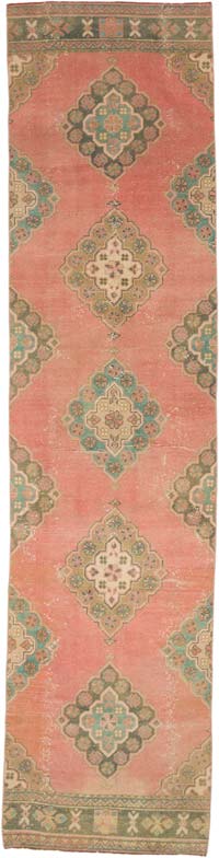 Alfombra Turca Vintage De Pasillo - 87 cm x 356 cm