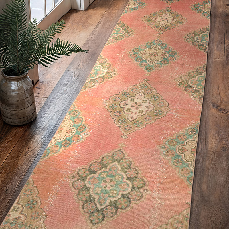 Alfombra Turca Vintage De Pasillo - 87 cm x 356 cm - K0070995