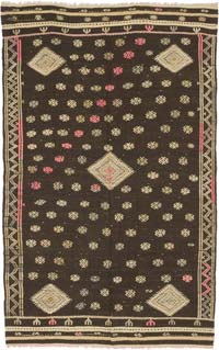 Vintage Anatolian Kilim Rug - 6' 1" x 9' 7" (73" x 115")