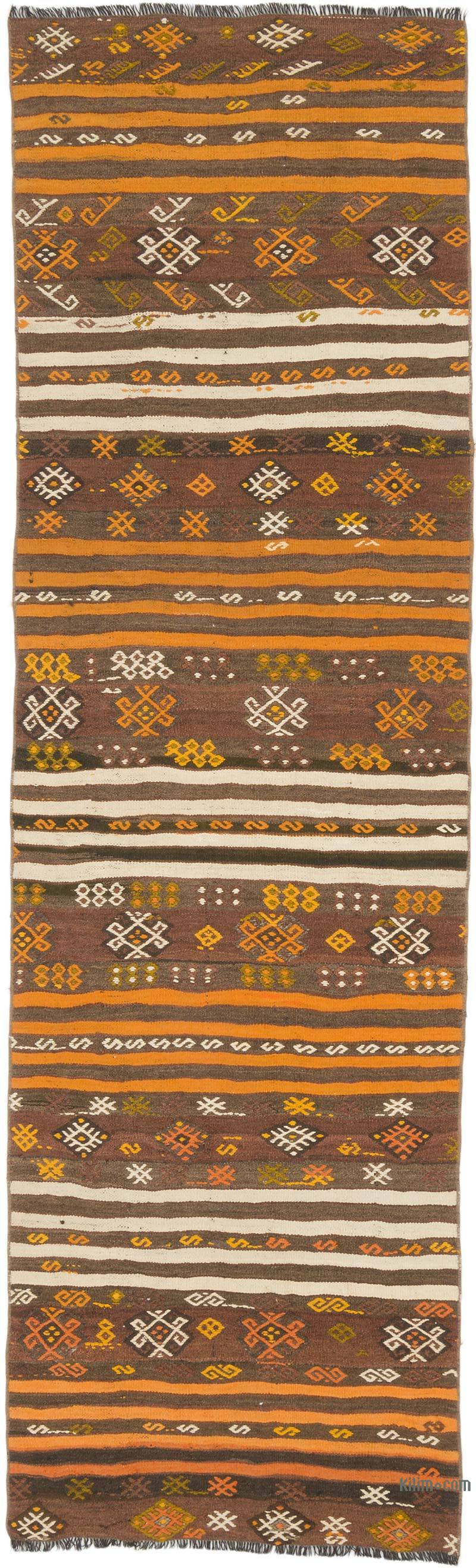 Vintage Turkish Kilim Runner - 2' 10" x 9' 4" (34" x 112") - K0071020