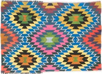 Vintage Turkish Kilim Rug - 6' 4" x 4' 7" (76" x 55")