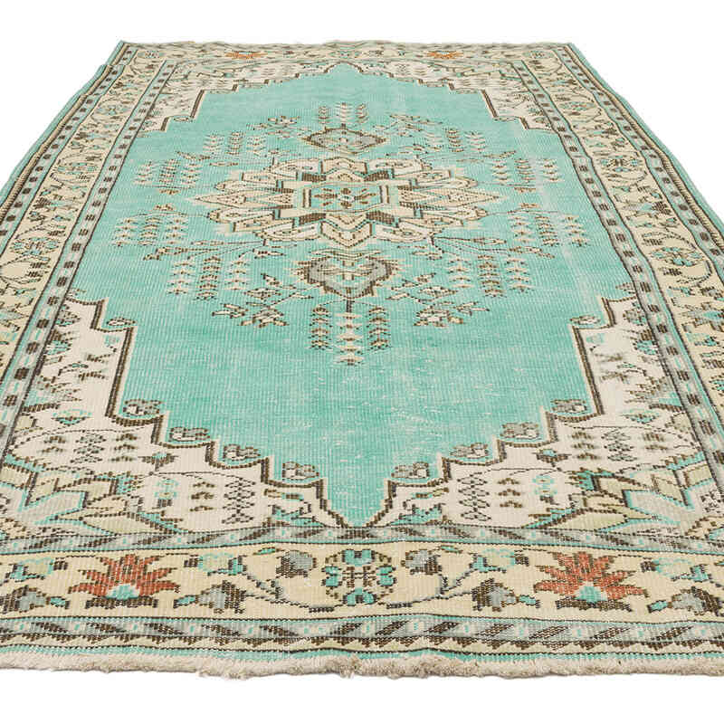 Vintage Turkish Hand-Knotted Rug - 6' 1" x 10'  (73" x 120") - K0071024