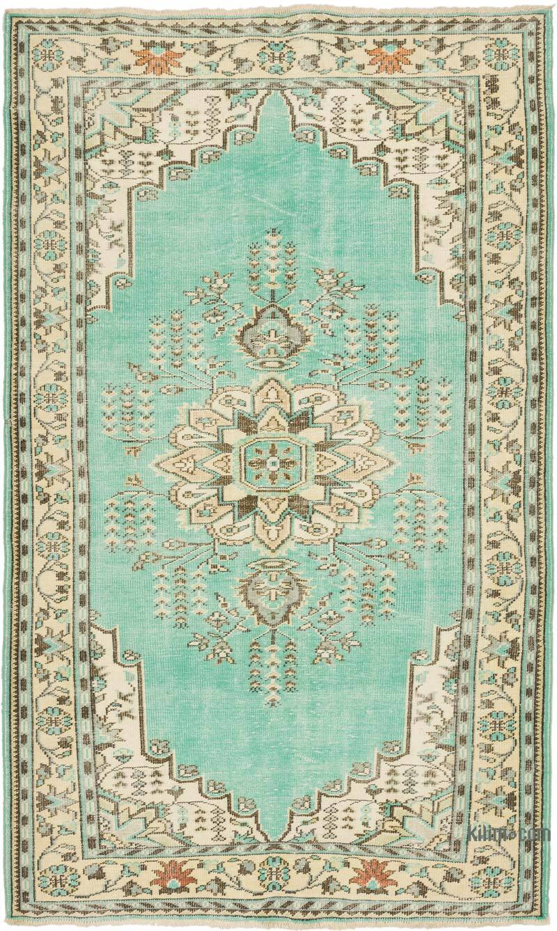 Vintage Turkish Hand-Knotted Rug - 6' 1" x 10'  (73" x 120") - K0071024