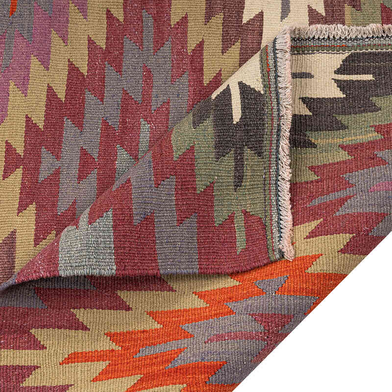Vintage Afyon Kilim Rug - 5' 5" x 9' 8" (65" x 116") - K0071036