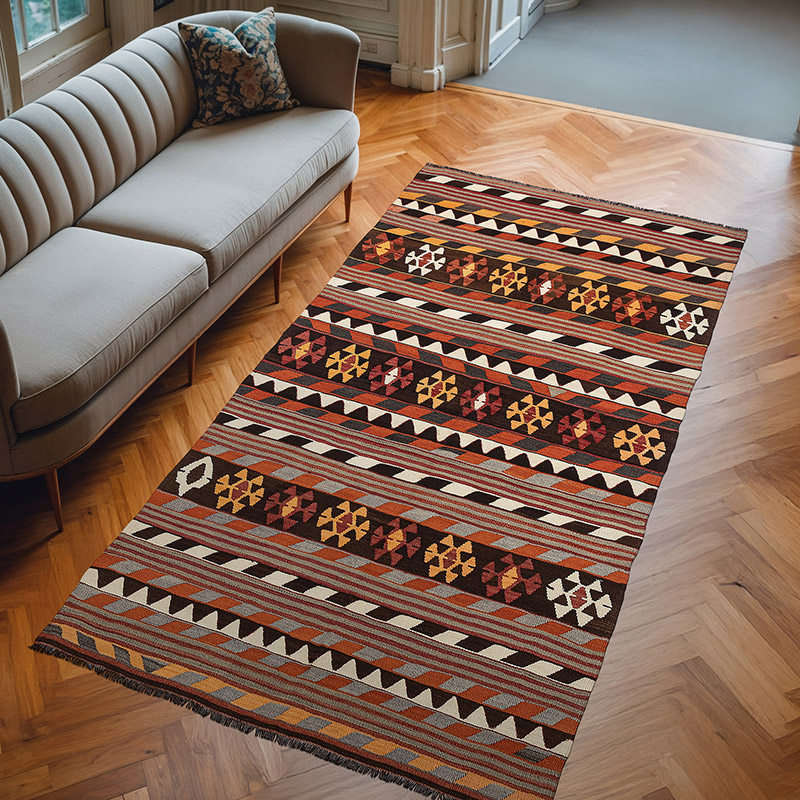 Vintage Mut Kilim Rug - 5'  x 9' 4" (60" x 112") - K0071041