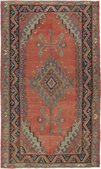 Vintage Oushak Kilim Rug - 5' 9" x 9' 9" (69" x 117")