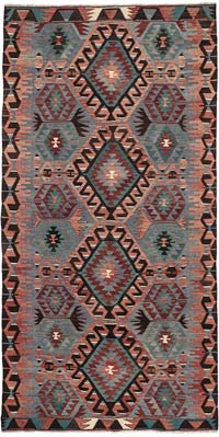 Vintage Esme Kilim Rug - 5' 4" x 10' 7" (64" x 127")
