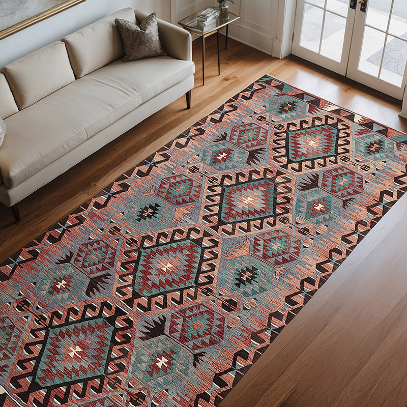 Vintage Esme Kilim Rug - 5' 4" x 10' 7" (64" x 127") - K0071064