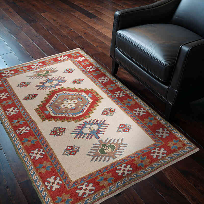 El Dokuma Vintage Halı - 110 cm x 160 cm - K0071067