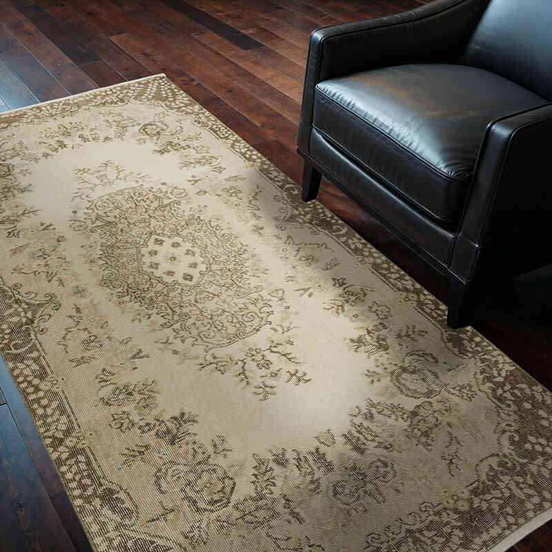 Vintage Turkish Hand-Knotted Rug - 3' 10" x 6' 10" (46" x 82") - K0071103