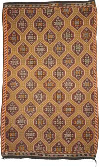 Vintage Anatolian Jijim Rug - 6' 2" x 9' 11" (74" x 119")