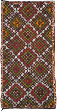 Vintage Anatolian Jijim Rug - 5'  x 9' 7" (60" x 115")
