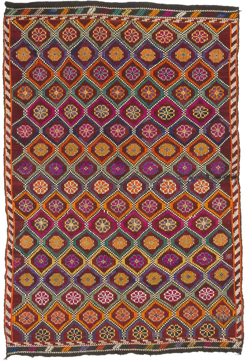 Vintage Anatolian Jijim Rug - 6' 4" x 9' 6" (76" x 114") - K0071118