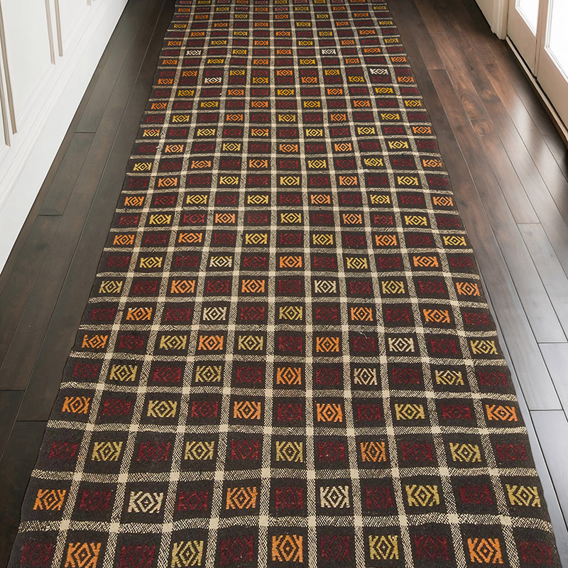 Vintage Anatolian Jijim Rug - 4' 1" x 10'  (49" x 120") - K0071121