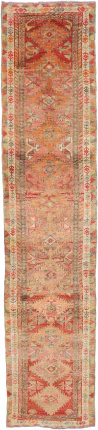 Vintage Tribal Runner Rug - 2' 11" x 12' 10" (35" x 154")