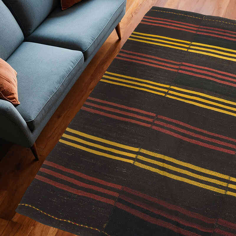 Alfombra Vintage Anatolian Kilim - 207 cm x 263 cm - K0071129