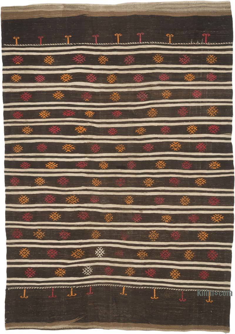 Vintage Anatolian Kilim Rug - 6' 7" x 9' 7" (79" x 115") - K0071135