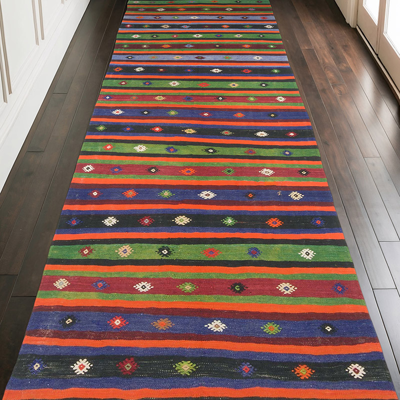Alfombra Vintage Kilim Turca - 136 cm x 352 cm - K0071137