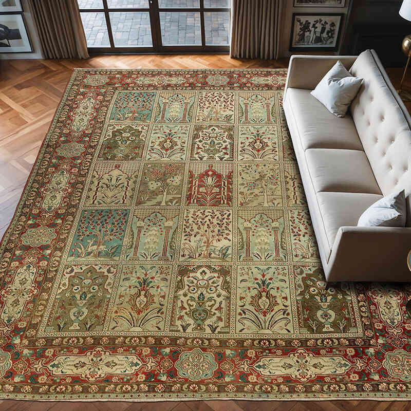 Alfombra Oriental Vintage Anudada a Mano - 297 cm x 383 cm - K0071150