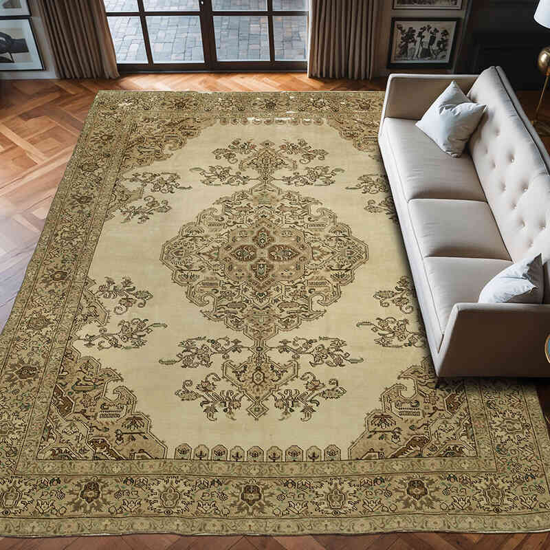Vintage Hand-Knotted Oriental Rug - 9' 6" x 13'  (114" x 156") - K0071151