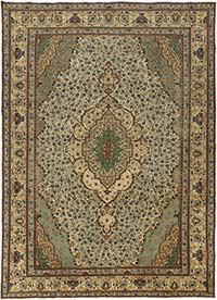 Alfombra Oriental Vintage Anudada a Mano - 284 cm x 389 cm