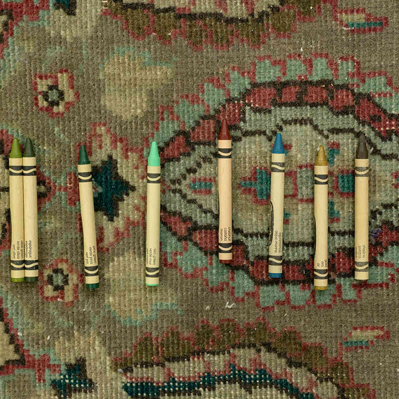 Vintage Hand-Knotted Oriental Rug - 9' 8" x 12' 11" (116" x 155") - K0071159