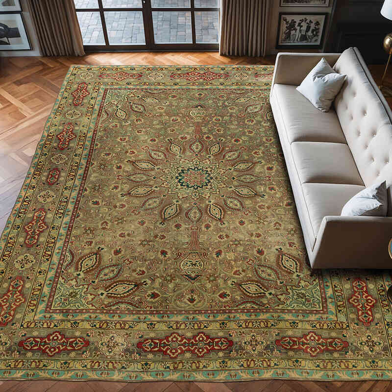 Vintage Hand-Knotted Oriental Rug - 9' 8" x 12' 11" (116" x 155") - K0071159