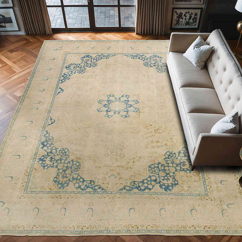 Vintage Hand-Knotted Oriental Rug - 9' 8" x 12' 6" (116" x 150") - K0071178