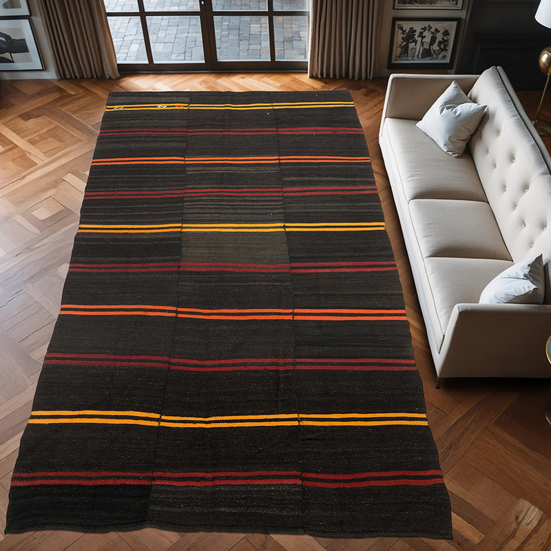 Alfombra Vintage Anatolian Kilim - 198 cm x 376 cm - K0071184