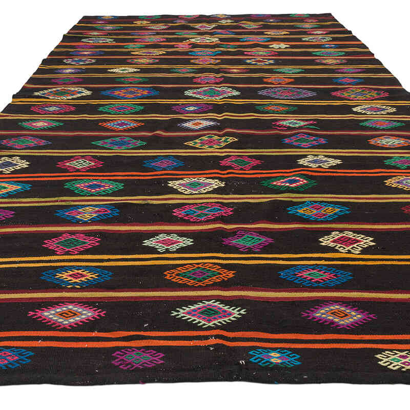 Vintage Anatolian Kilim Rug - 6' 11" x 12' 10" (83" x 154") - K0071188