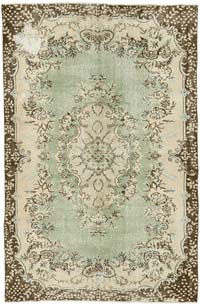 Vintage Turkish Hand-Knotted Rug - 6' 3" x 9' 4" (75" x 112")