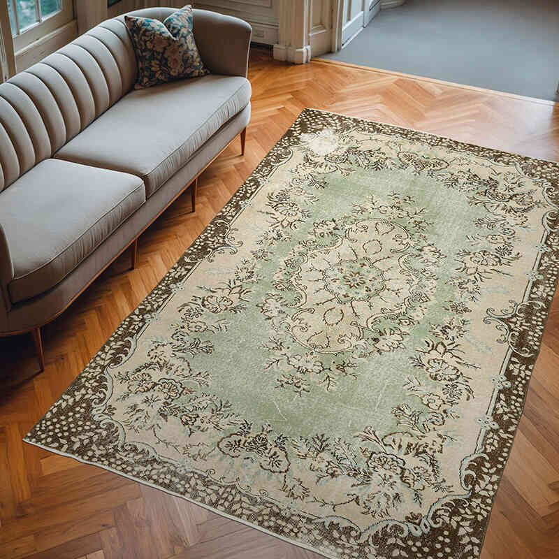 Vintage Turkish Hand-Knotted Rug - 6' 3" x 9' 4" (75" x 112") - K0071190