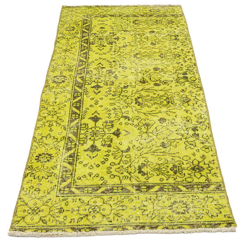 Over-dyed Vintage Hand-Knotted Turkish Runner - 2' 5" x 6' 1" (29" x 73") - K0071211