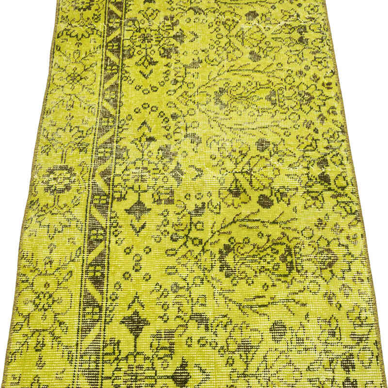 Over-dyed Vintage Hand-Knotted Turkish Runner - 2' 5" x 6' 1" (29" x 73") - K0071211