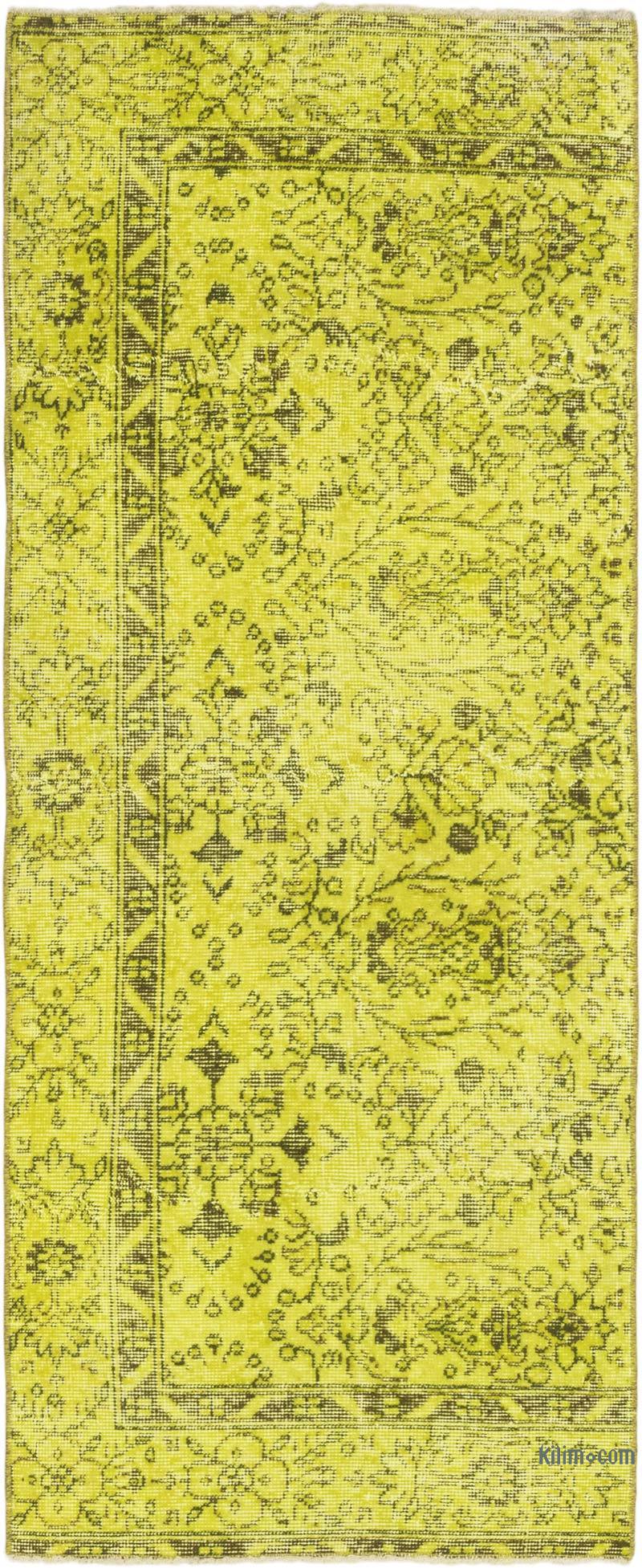 Over-dyed Vintage Hand-Knotted Turkish Runner - 2' 5" x 6' 1" (29" x 73") - K0071211