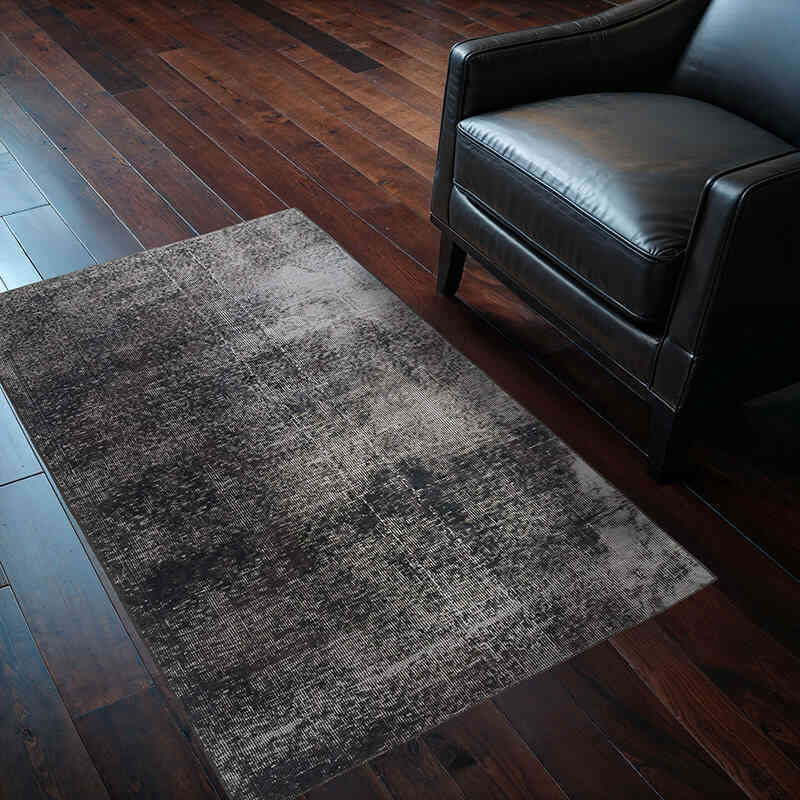 Over-dyed Vintage Hand-Knotted Turkish Rug - 2' 11" x 4' 7" (35" x 55") - K0071218